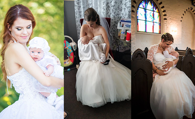 This Bride Is Going Viral After Sharing Breastfeeding Wedding Photo Smooth