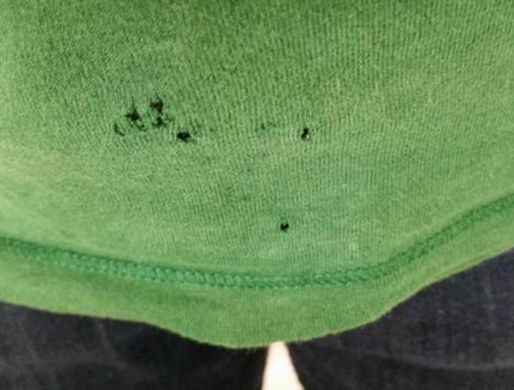 Where those tiny holes on your tshirts ACTUALLY come from! smooth