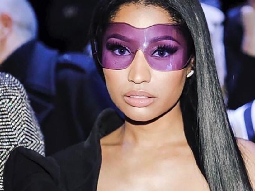 Nicki Minaj literally stepped out with her boob out for fashion week